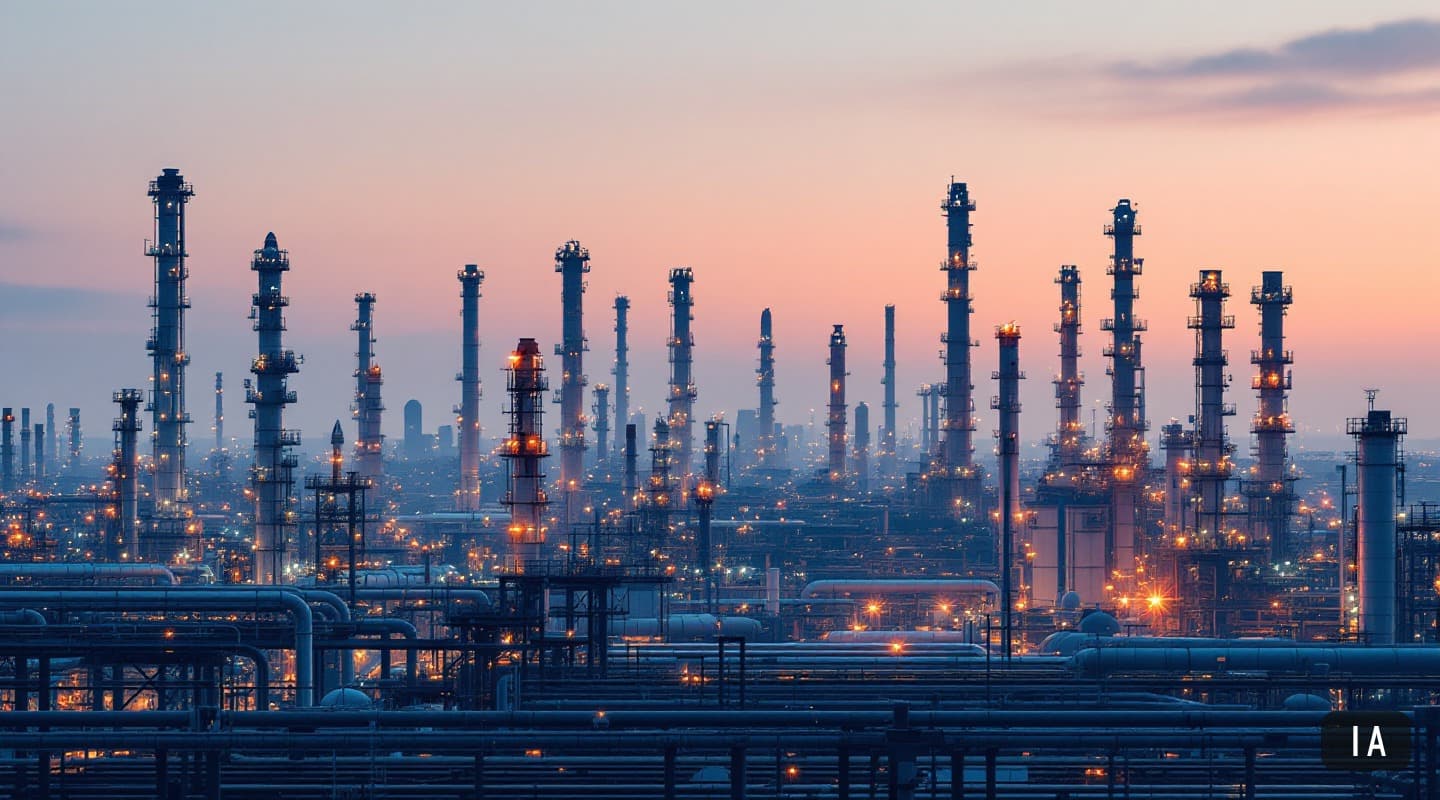 Ilustración generada por IA para: Del Brent a 70 dólares a 126: ExxonMobil y Chevron multiplican sus beneficios trimestrales