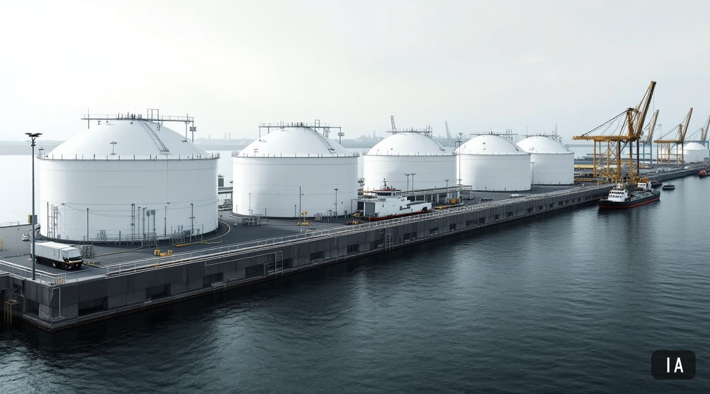 Ilustración generada por IA para: Naftogaz y ORLEN acuerdan tres cargamentos de GNL y productos petrolíferos por hasta USD…