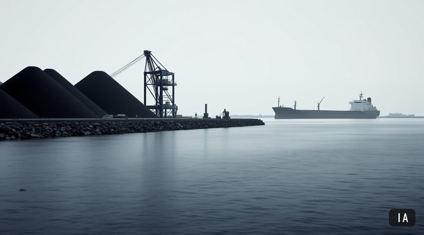 Ilustración generada por IA para: Petrobras exportará coque de petróleo por el Puerto do Açu con la producción de cuatro…