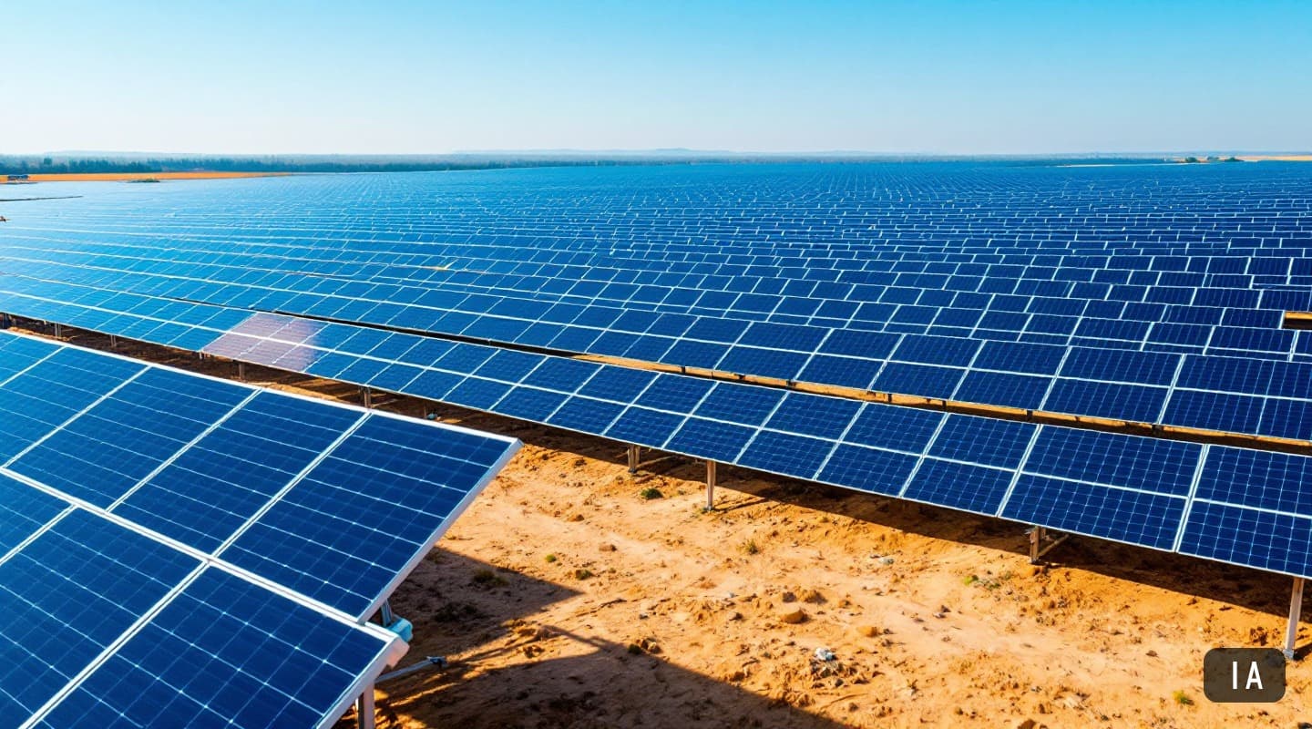 Ilustración generada por IA para: Eskom prepara 17 proyectos renovables y de almacenamiento sobre terrenos de sus centrales…