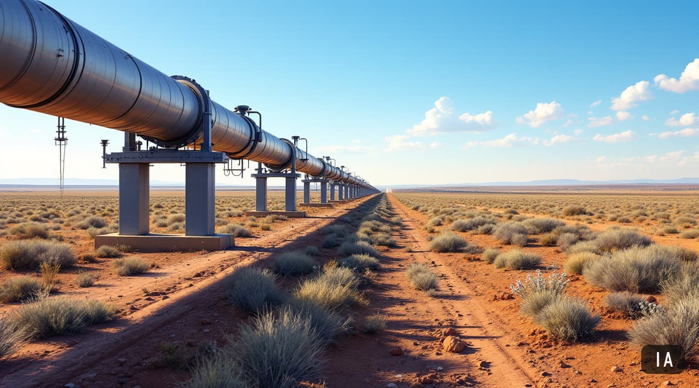 Ilustración generada por IA para: Aramco gana 28,4 miles de millones de euros en un trimestre con el Brent tocando los 100…